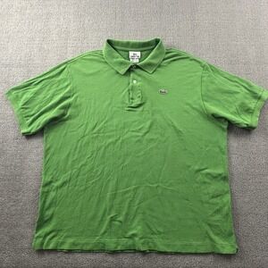 Lacoste Polo Shirt Adult Size 8 Green Short Sleeve Knit Preppy Casual Men's